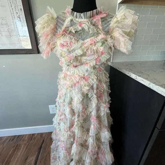 Pink Cap Sleeve Maxi Dress - Picture 5 of 13